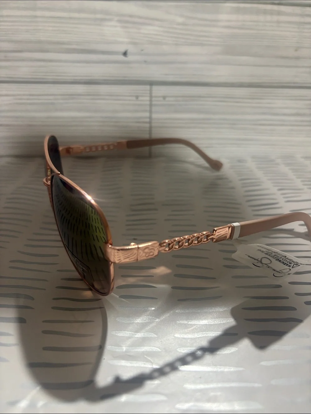 Jessica Simpson Rose Gold Aviator Sunglasses - Women's Fashion Accessories
